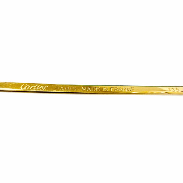 美品□Cartier カルティエ ヴィンテージ トリニティ メガネ 眼鏡 アイウェア ゴールド ボルドー 58□18 フランス製 メンズオススメ◎