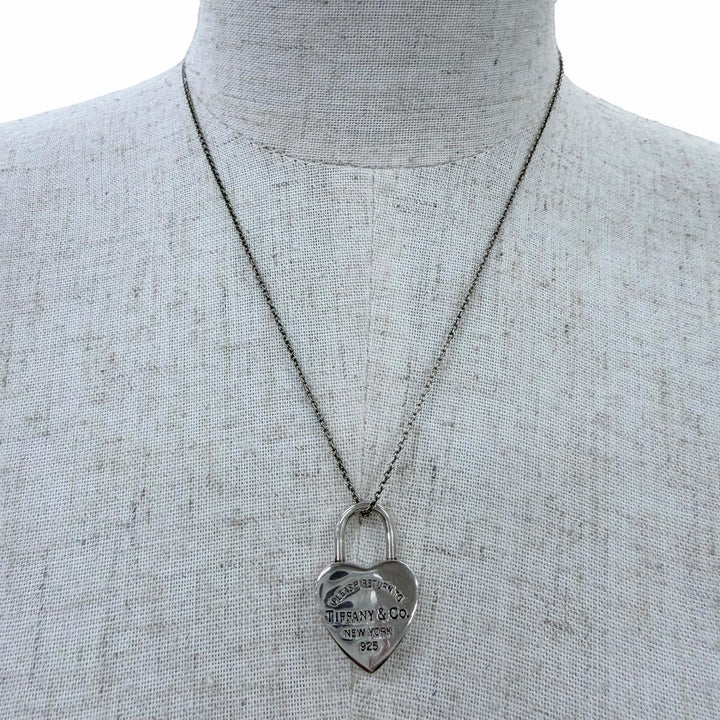良品☆TIFFANY&amp;Co. ティファニー リターントゥティファニー ハートロック ネックレス 925 ペンダント シルバー 重量13.0g レディース