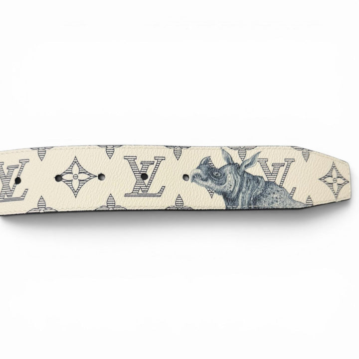 極美品□LOUIS VUITTON ルイヴィトン MP010V サンチュール リヴェルソ チャップマンブラザーズ モノグラム サバンナ レザーベルト メンズ