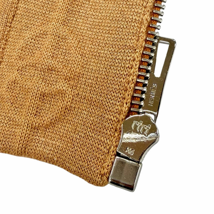 極美品◇HERMES エルメス 22SS 2E2201D3 クリケティス カシミヤ シルク混 ZIPUP ニット ブルゾン ブラウン系 36 イタリア製 レディース