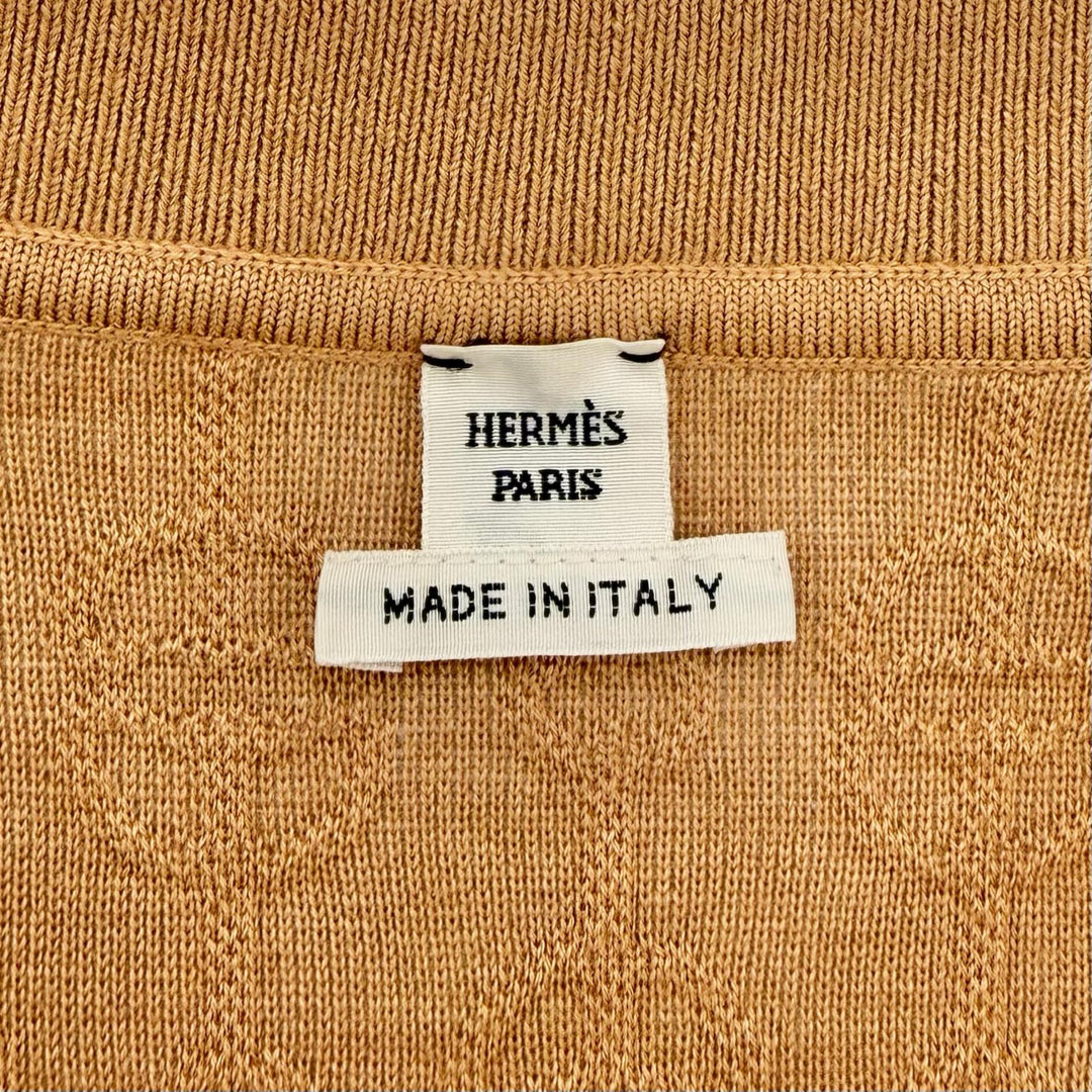 極美品◇HERMES エルメス 22SS 2E2201D3 クリケティス カシミヤ シルク混 ZIPUP ニット ブルゾン ブラウン系 36 イタリア製 レディース