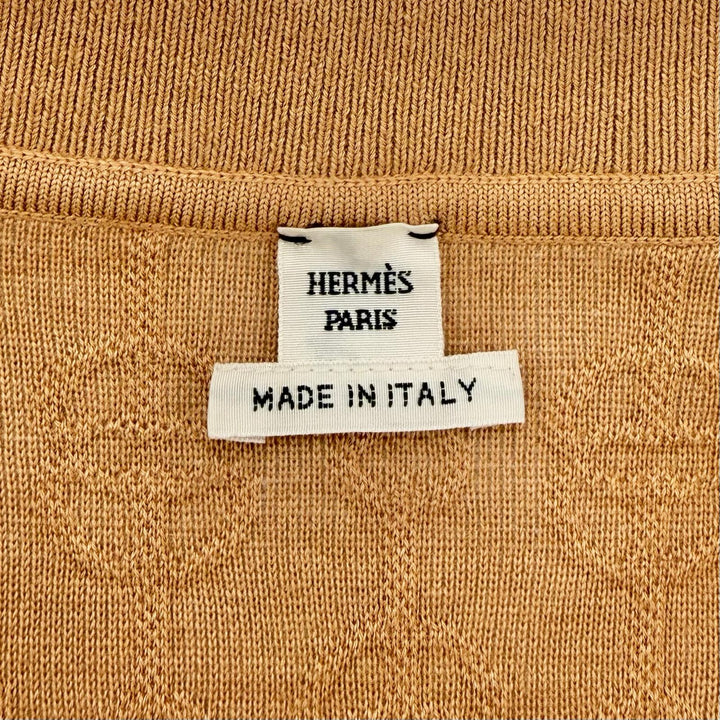 極美品◇HERMES エルメス 22SS 2E2201D3 クリケティス カシミヤ シルク混 ZIPUP ニット ブルゾン ブラウン系 36 イタリア製 レディース