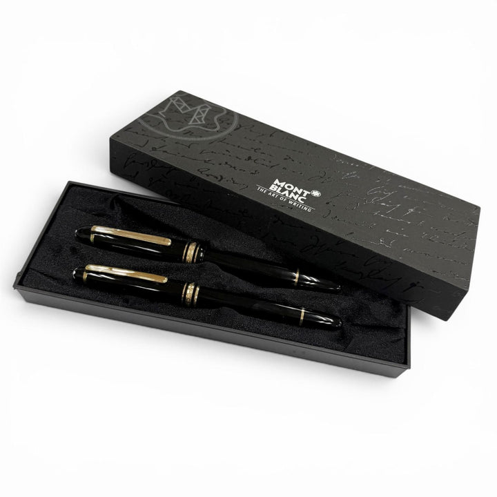 極美品▼MONTBLANC モンブラン マイスターシュテュック 146 クラシック ペン先14K Mニブ 万年筆 ボールペン 2本セット 筆記確認済み 箱付