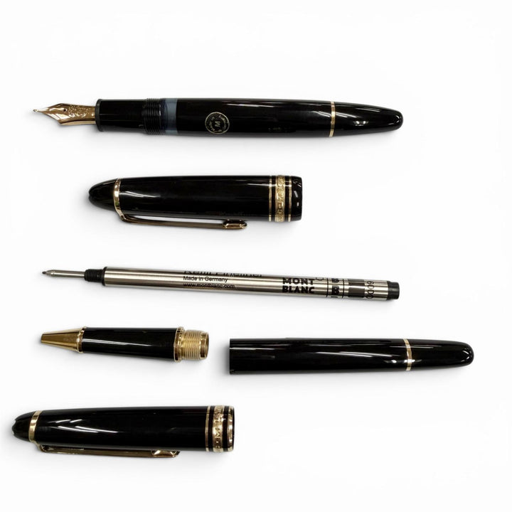極美品▼MONTBLANC モンブラン マイスターシュテュック 146 クラシック ペン先14K Mニブ 万年筆 ボールペン 2本セット 筆記確認済み 箱付
