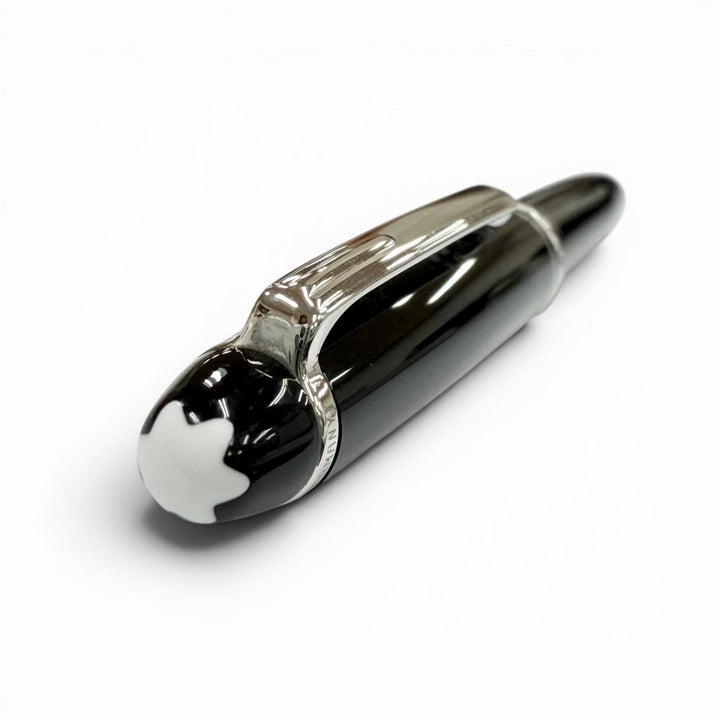 美品▼MONTBLANC モンブラン マイスターシュテュック プラチナライン ホワイトスター ツイスト式 ボールペン ブラック シルバー 筆記◎