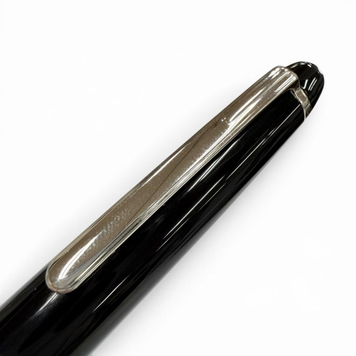 美品▼MONTBLANC モンブラン マイスターシュテュック プラチナライン ホワイトスター ツイスト式 ボールペン ブラック シルバー 筆記◎