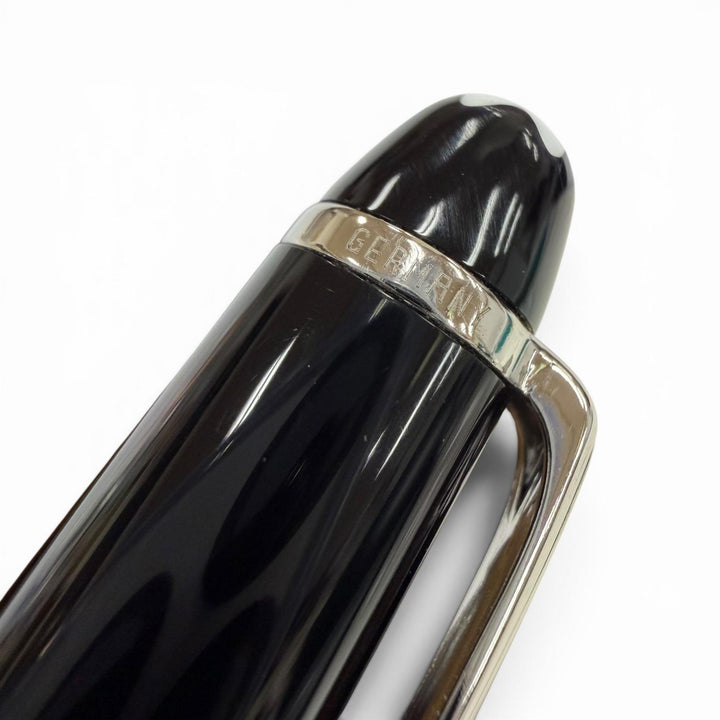 美品▼MONTBLANC モンブラン マイスターシュテュック プラチナライン ホワイトスター ツイスト式 ボールペン ブラック シルバー 筆記◎