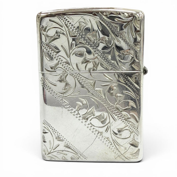 美品▼ZIPPO ジッポ スターリングシルバー 純銀 アラベスク ローラー式 オイルライター ライター シルバー USA製 総重量60.88g メンズ