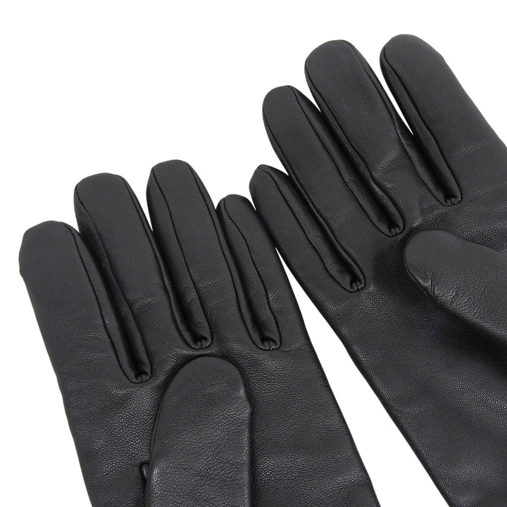 美品▲HERMES エルメス ジャンプF ラムスキン カシミヤ100％ セリエボタン ホースショー グローブ 手袋 黒 7.5 定価195800円 箱付き