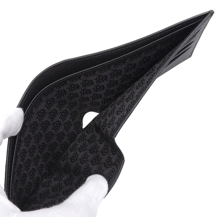 未使用品▲Dunhill ダンヒル SIDECAR サイドカー ロゴ金具 レザー コンパクトウォレット 二つ折り財布 ダークブラウン メンズ 箱付き