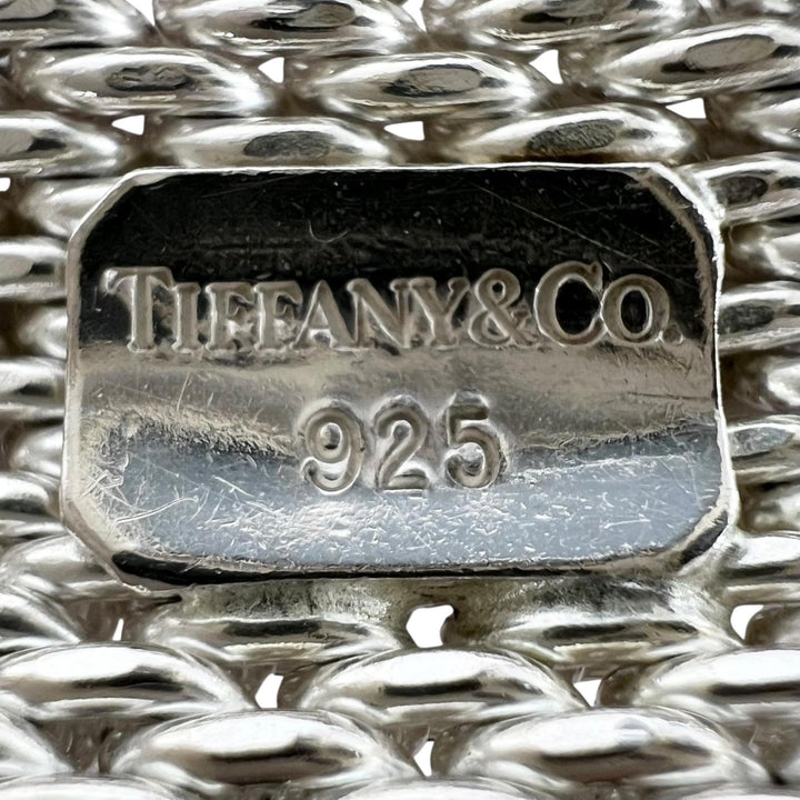 極美品▲TIFFANY&amp;Co. ティファニー サマセット 925 メッシュ アクセサリー ブレスレット バングル シルバー 重量58.6g レディース