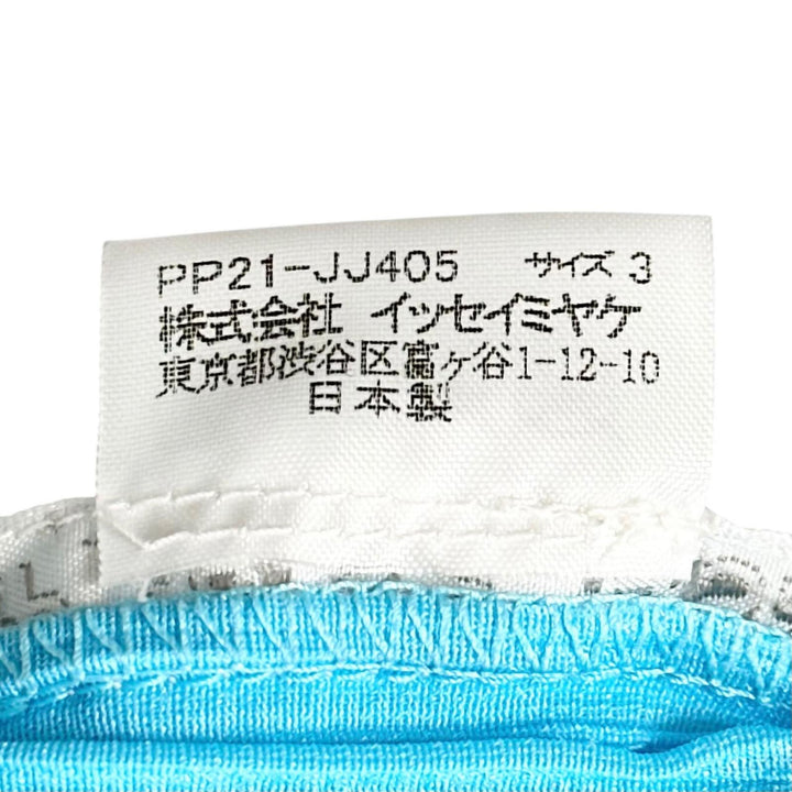 極美品▲PLEATS PLEASE プリーツプリーズ イッセイミヤケ PP21-JJ405 ブラウス 長袖シャツ スカイブルー 3 日本製 正規品 レディース