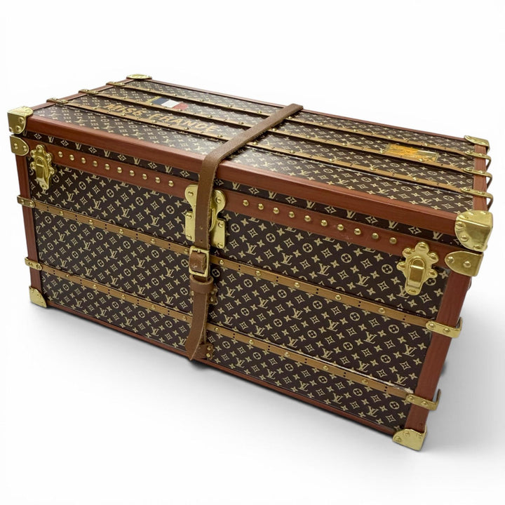 極美品□LOUIS VUITTON ルイヴィトン M99408 ミスフランス モノグラム ノベルティ トランク型 ペーパーウエイト 文鎮 ブラウン 箱付き