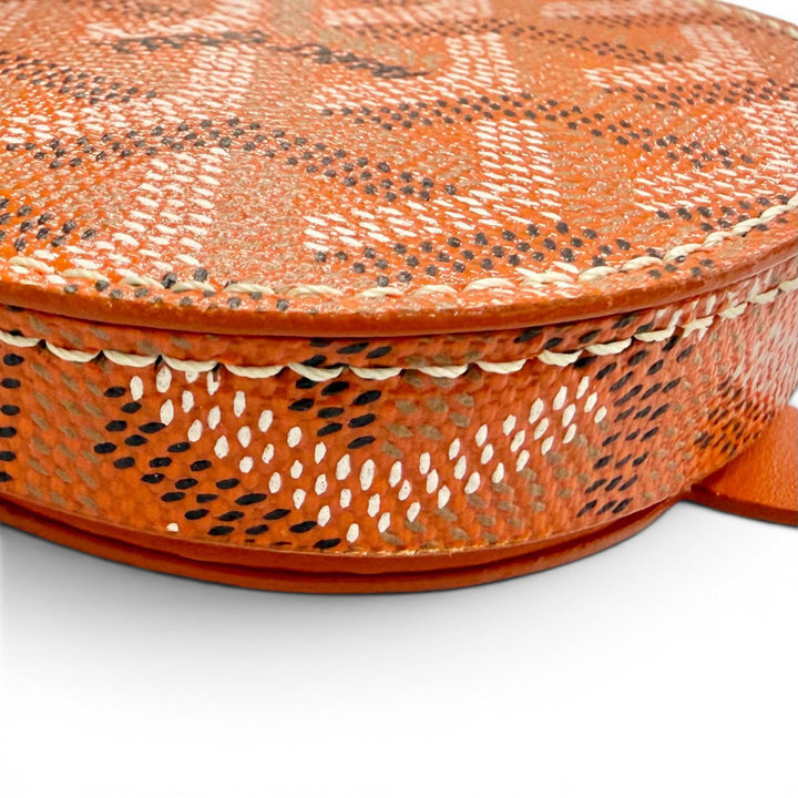 未使用品△GOYARD ゴヤール RASPAIL ラスパイユ ゴヤールディンキャンバス レザー 半円 コインケース 小銭入れ ミニウォレット オレンジ
