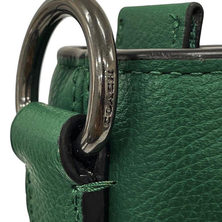 極美品▲COACH コーチ C2841 ベケット ビジネス トート スムースカーフスキン 2WAY トートバッグ 斜め掛け 手さげ グリーン メンズ