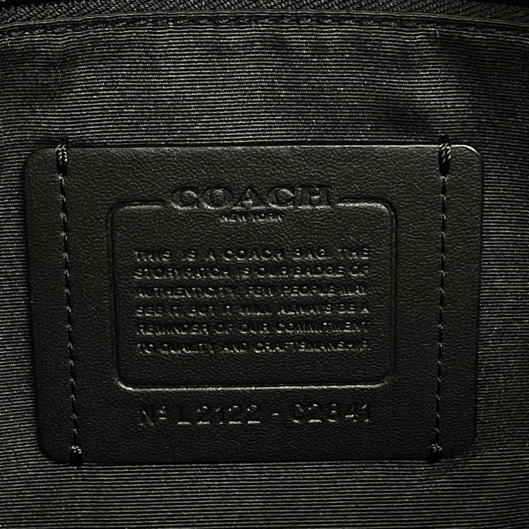 極美品▲COACH コーチ C2841 ベケット ビジネス トート スムースカーフスキン 2WAY トートバッグ 斜め掛け 手さげ グリーン メンズ