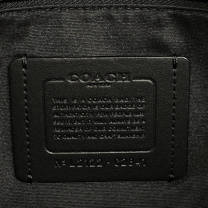 極美品▲COACH コーチ C2841 ベケット ビジネス トート スムースカーフスキン 2WAY トートバッグ 斜め掛け 手さげ グリーン メンズ