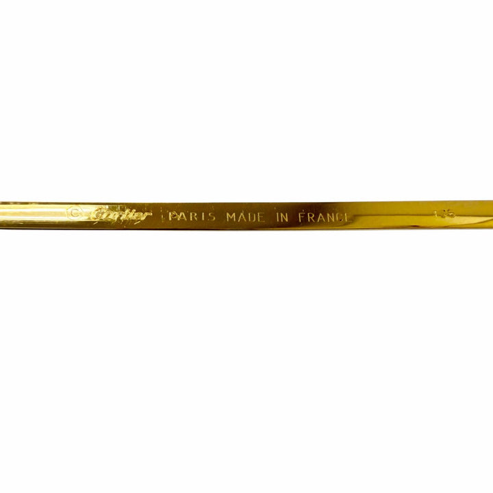 美品□Cartier カルティエ ヴィンテージ 2Cデコール リムレス ツーポイント メガネ 眼鏡 アイウェア ゴールド ボルドー □16 度入り 仏製