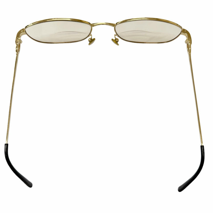 良品□Cartier カルティエ 2Cデコール スクエアフレーム メガネ 眼鏡 アイウェア ゴールド ブラック 54□18 度入り フランス製 メンズ