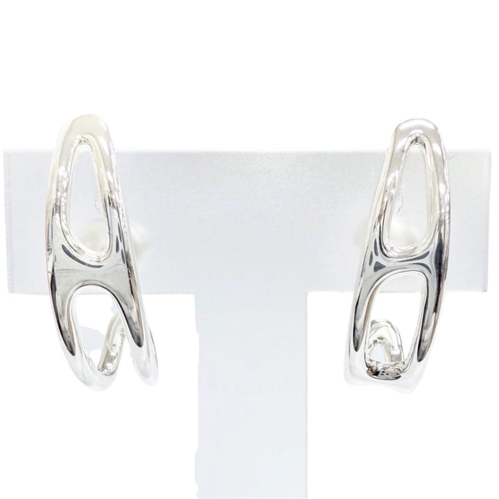 極美品△HERMES エルメス シェーヌダンクル パンク ピアス アクセサリー 両耳用 925 シルバー フランス製 重量10.27g レディース 箱付き