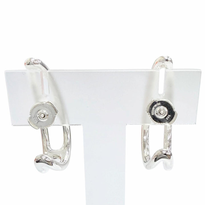 極美品△HERMES エルメス シェーヌダンクル パンク ピアス アクセサリー 両耳用 925 シルバー フランス製 重量10.27g レディース 箱付き