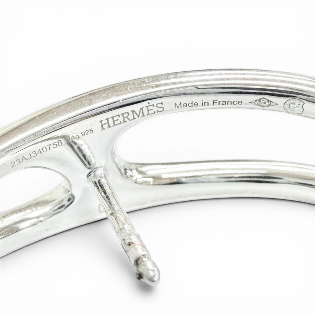 極美品△HERMES エルメス シェーヌダンクル パンク ピアス アクセサリー 両耳用 925 シルバー フランス製 重量10.27g レディース 箱付き