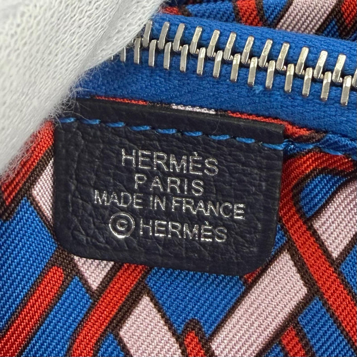未使用品☆HERMES エルメス アザップ コンパクト シルクイン エバーカラー ブルーニュイ ラウンドファスナー財布 コインケース K刻印