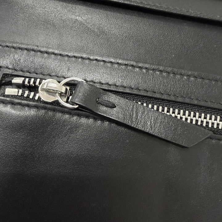 良品□Maison Margiela メゾンマルジェラ 4ステッチ 二つ折り 長財布 レザーロングウォレット ブラック イタリア製 メンズオススメ