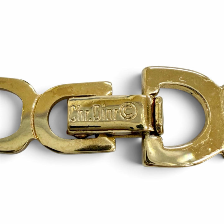 極美品△Christian Dior クリスチャンディオール ヴィンテージ チェーン チョーカー ネックレス アクセサリー ゴールド ドイツ製