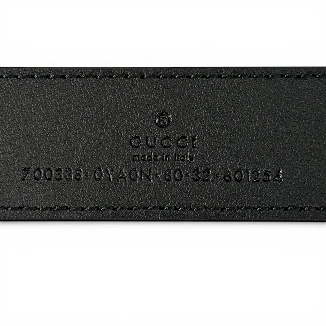 極美品▲GUCCI グッチ 700338 ホースビット ピンバックル レザー ベルト ブラック シルバー金具 80/32 イタリア製 レディース