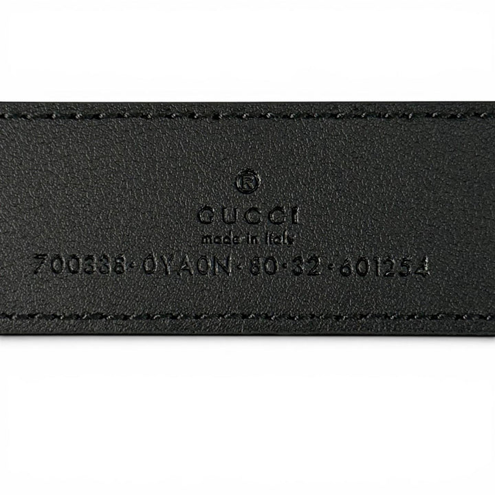 極美品▲GUCCI グッチ 700338 ホースビット ピンバックル レザー ベルト ブラック シルバー金具 80/32 イタリア製 レディース
