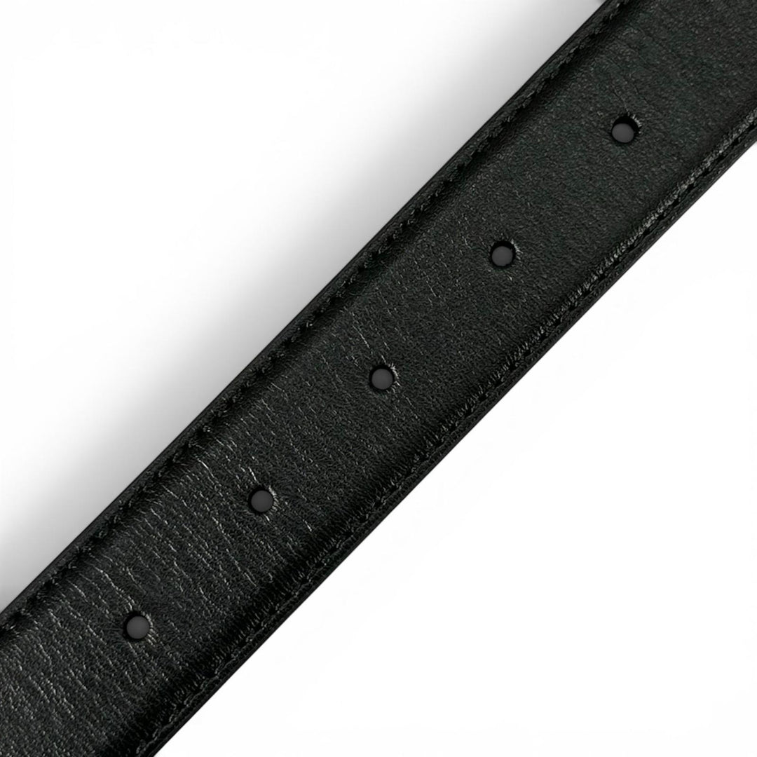 極美品▲GUCCI グッチ 700338 ホースビット ピンバックル レザー ベルト ブラック シルバー金具 80/32 イタリア製 レディース