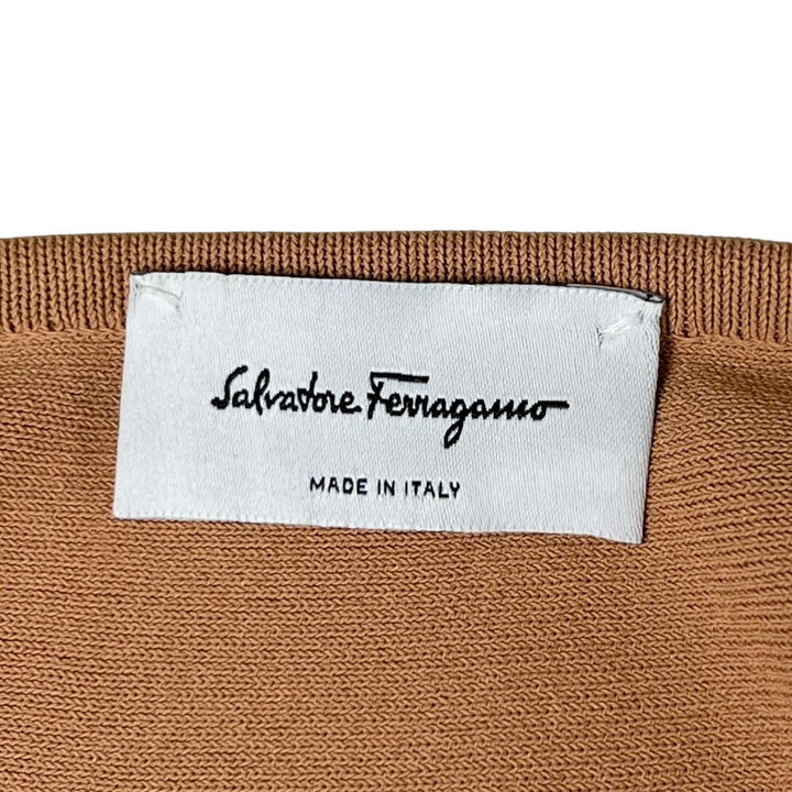 極美品▲Salvatore Ferragamo サルヴァトーレフェラガモ ガンチーニ金具 アンサンブル ブラウン S イタリア製 正規品 レディース