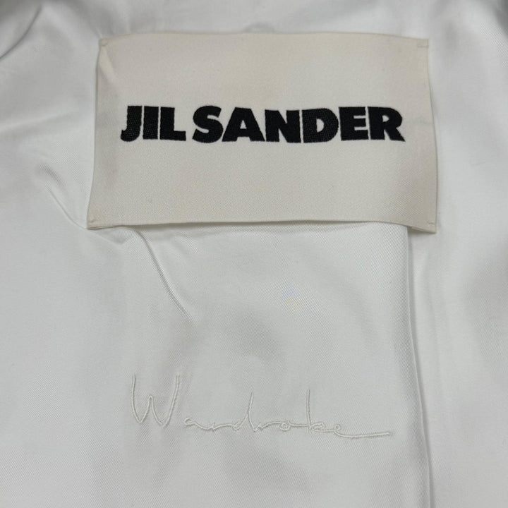 極美品▼JIL SANDER ジルサンダー 24AW J23AA0102 WARDROBE Wool Gabardine COAT ウール100% コート ブラック 44 伊製 正規品 メンズ