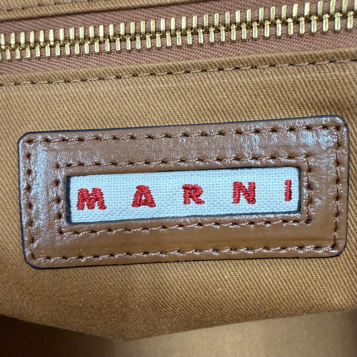 未使用品◇MARNI マルニ 2024SS BMMP0068Q0 TROPICALIA BAG SMALL ロゴ刺繍 レザー使い 2WAY ハンド ショルダーバッグ イタリア製 袋付き
