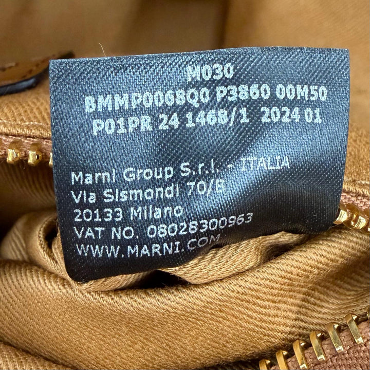 未使用品◇MARNI マルニ 2024SS BMMP0068Q0 TROPICALIA BAG SMALL ロゴ刺繍 レザー使い 2WAY ハンド ショルダーバッグ イタリア製 袋付き