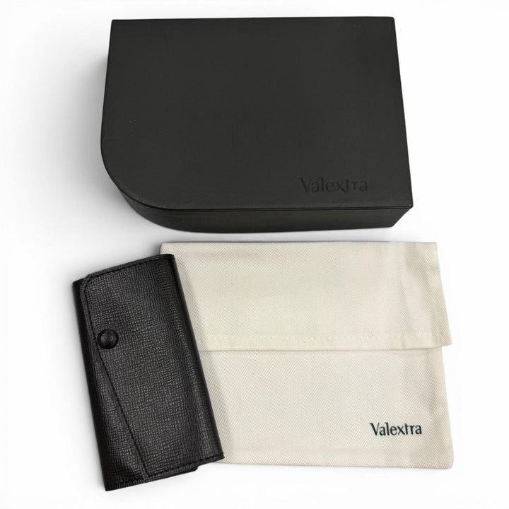 極美品▼Valextra ヴァレクストラ レザー ６連 キーケース ブラック シルバー金具 イタリア製 メンズ 箱・保存袋付き