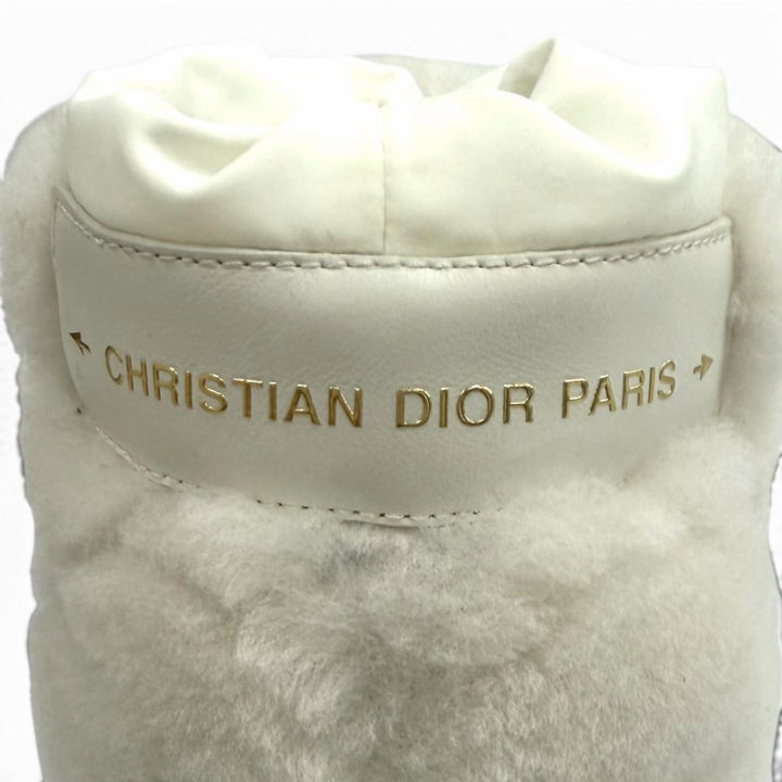 良品★Christian Dior クリスチャンディオール KCI992SKK DIOR FROST カナージュ シアリング ムートン ショートブーツ 36 箱付き