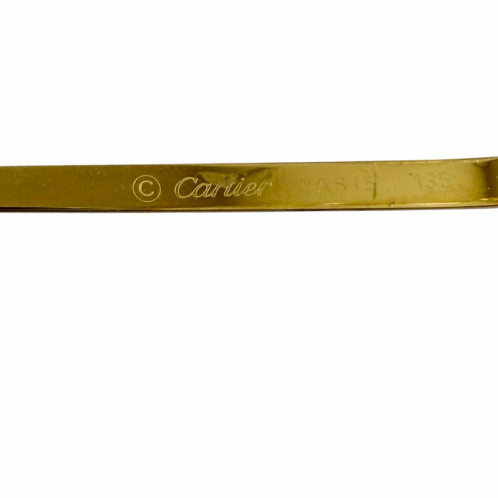 良品□Cartier カルティエ ヴィンテージ トリニティ オーバル型 メガネ 眼鏡 アイウェア ゴールド 49□21 度入り フランス製 メンズ