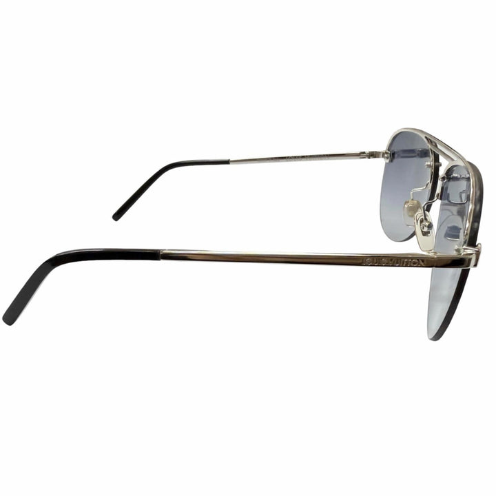 良品□LOUIS VUITTON ルイヴィトン Z1271E サングラス･クロックワイズ ダミエ ティアドロップ シルバー 60□14-140 イタリア製 メンズ