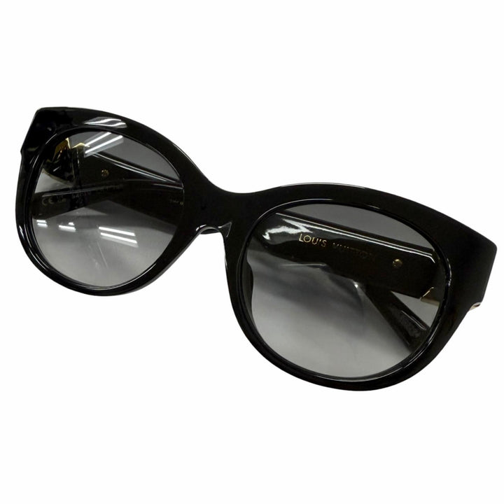 極美品□LOUIS VUITTON ルイヴィトン 2024年製 Z2378E サングラス LV GO-14 ラウンド ブラック ゴールド 54□19-140 イタリア製 現行品
