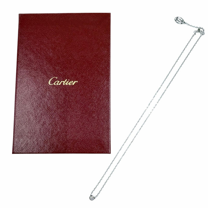 美品◇Cartier カルティエ B7215900 ダムール スモール SM 750(WG) ダイヤモンド1P 枠直径4.2mm 2020年11月購入 ネックレス 重量3.0g