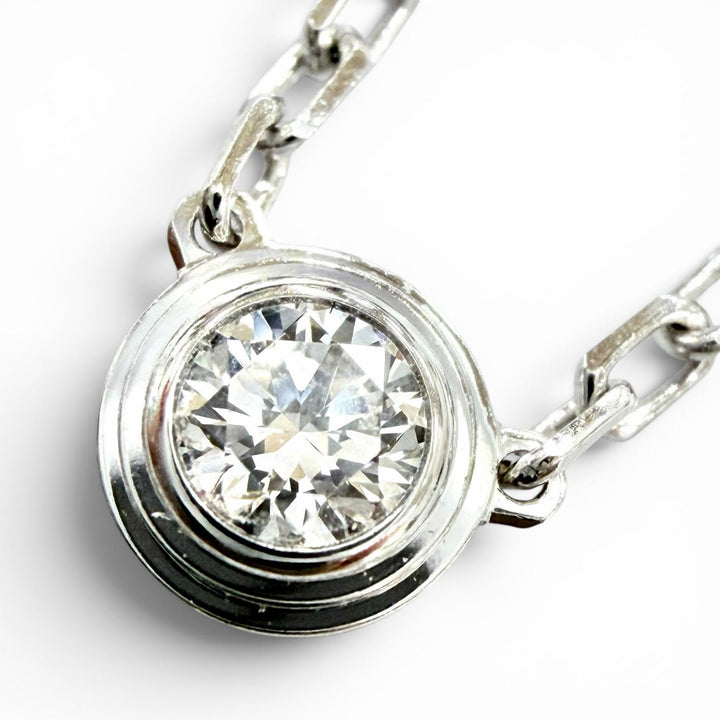 美品◇Cartier カルティエ B7215900 ダムール スモール SM 750(WG) ダイヤモンド1P 枠直径4.2mm 2020年11月購入 ネックレス 重量3.0g
