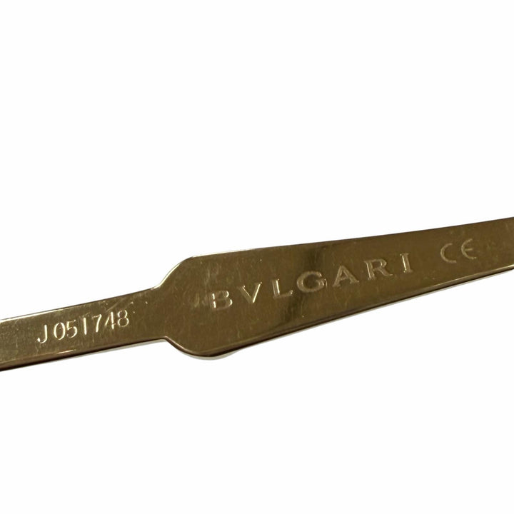 人気▼BVLGARI ブルガリ ヴィンテージ K18 スクエア メガネ 眼鏡 アイウェア ブラウンデミ ゴールド 51□17 135 度入り 総重量26.29g