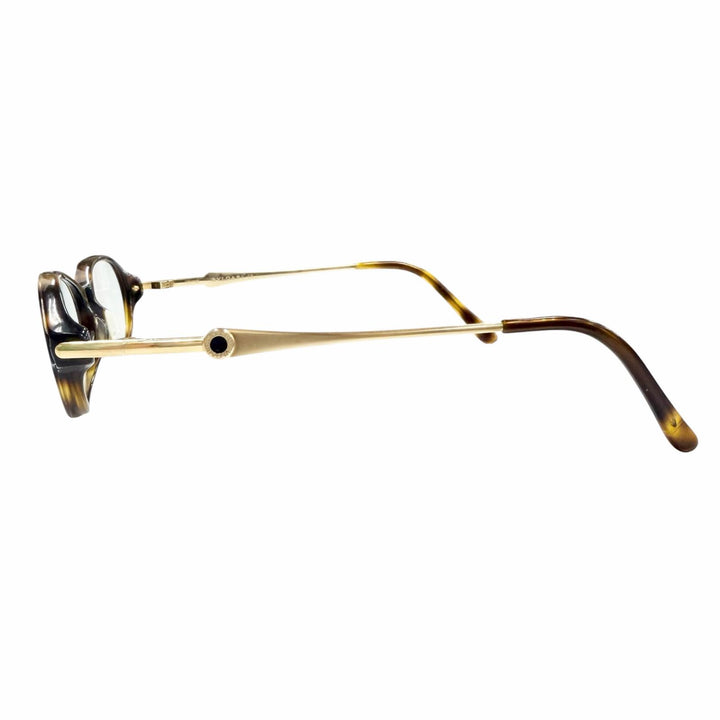 人気▼BVLGARI ブルガリ ヴィンテージ K18 スクエア メガネ 眼鏡 アイウェア ブラウンデミ ゴールド 51□17 135 度入り 総重量26.29g