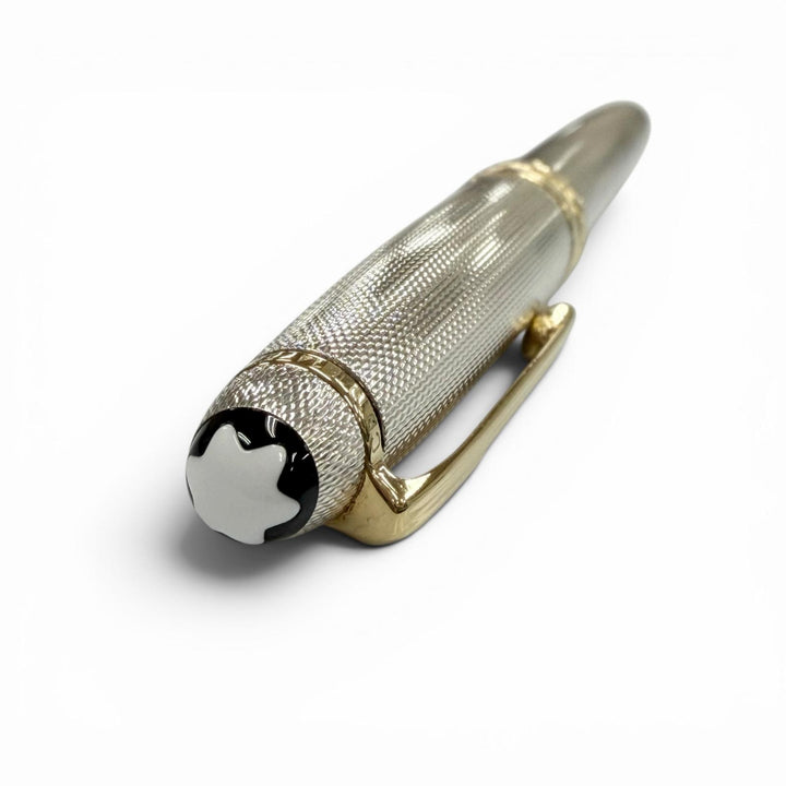 極美品▼MONTBLANC モンブラン マイスターシュテュック 1446 ソリテール スターリングシルバー 18K ホワイトスター 万年筆 総重量28.74g