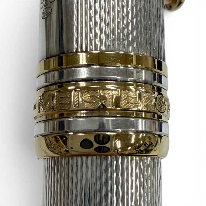 極美品▼MONTBLANC モンブラン マイスターシュテュック 1446 ソリテール スターリングシルバー 18K ホワイトスター 万年筆 総重量28.74g