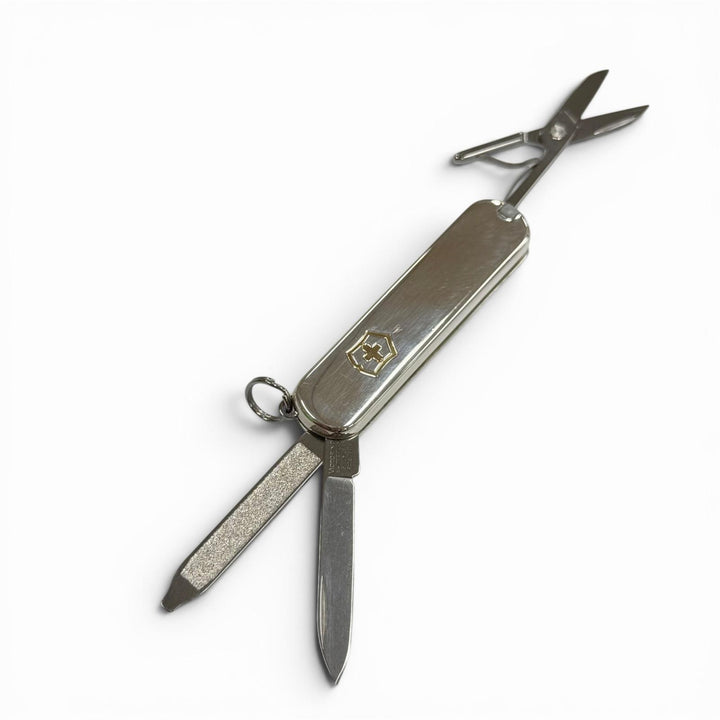 美品▼TIFFANY＆Co. VICTORINOX ティファニー ビクトリノックス 925 750 ハサミ やすり ナイフ マルチツール シルバー 総重量44.5g