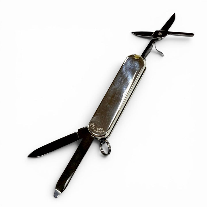 美品▼TIFFANY＆Co. VICTORINOX ティファニー ビクトリノックス 925 750 ハサミ やすり ナイフ マルチツール シルバー 総重量44.5g