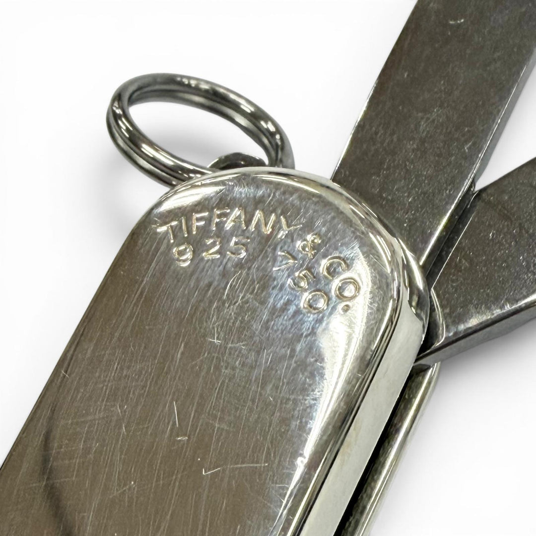 美品▼TIFFANY＆Co. VICTORINOX ティファニー ビクトリノックス 925 750 ハサミ やすり ナイフ マルチツール シルバー 総重量44.5g